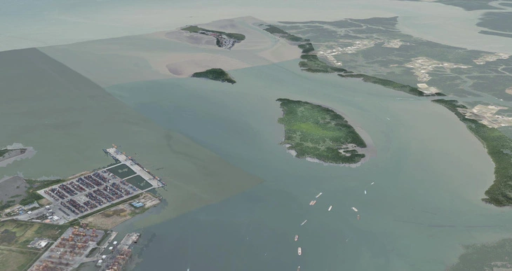 <em>An aerial view of Phu Loi Islet in Can Gio District, Ho Chi Minh City. The area is in the buffer zone of the Can Gio Mangrove Biosphere Reserve.</em>