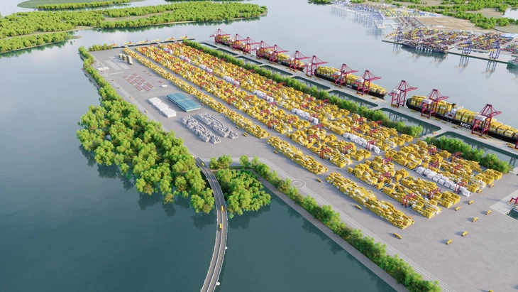 <em>The port will be developed on an islet to which no road has been built. By 2030, Ho Chi Minh City will have built Can Gio Bridge linking Can Gio and Nha Be Districts, expand Rung Sac Road in Can Gio, and connect the road with the Ben Luc-Long Thanh Expressway.</em>