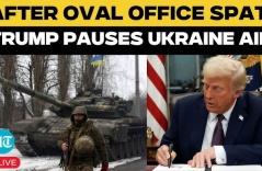 Trump pauses all US military aid to Ukraine days after Oval Office blowup with Zelensky as he issues shock ultimatum Trump pauses all US military aid to Ukraine days after Oval Office blowup with Zelensky as he issues shock ultimatum