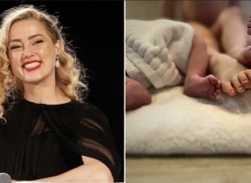 Amber Heard announces she's welcomed twins in heartwarming post