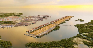 Revealed the first designs of a $5.4 billion super transshipment port in Ho Chi Minh City