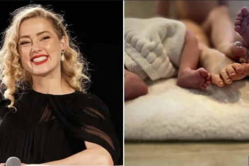Amber Heard announces she's welcomed twins in heartwarming post